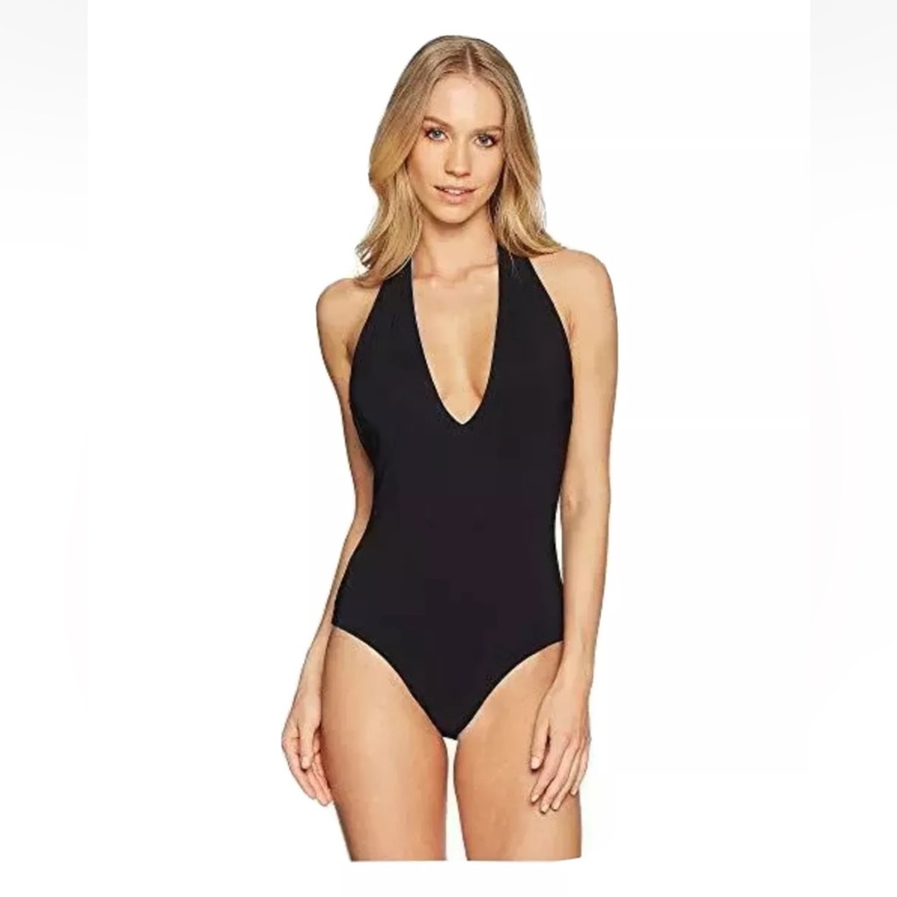 Tory Burch Biarritz Reversible One-Piece Swimsuit Painted Blue/Back Small